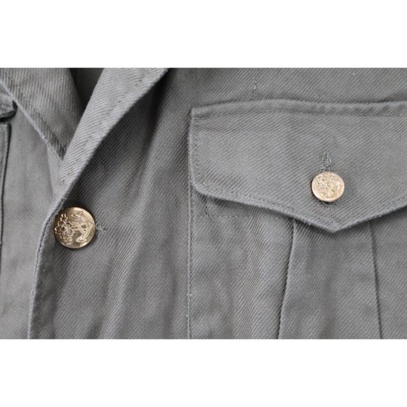 Former japanese Army nakata Replica jacket mens 1 Tokyo ueno golden button green - Picture 3 of 15